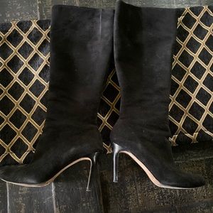 Classic Black Suede Boots